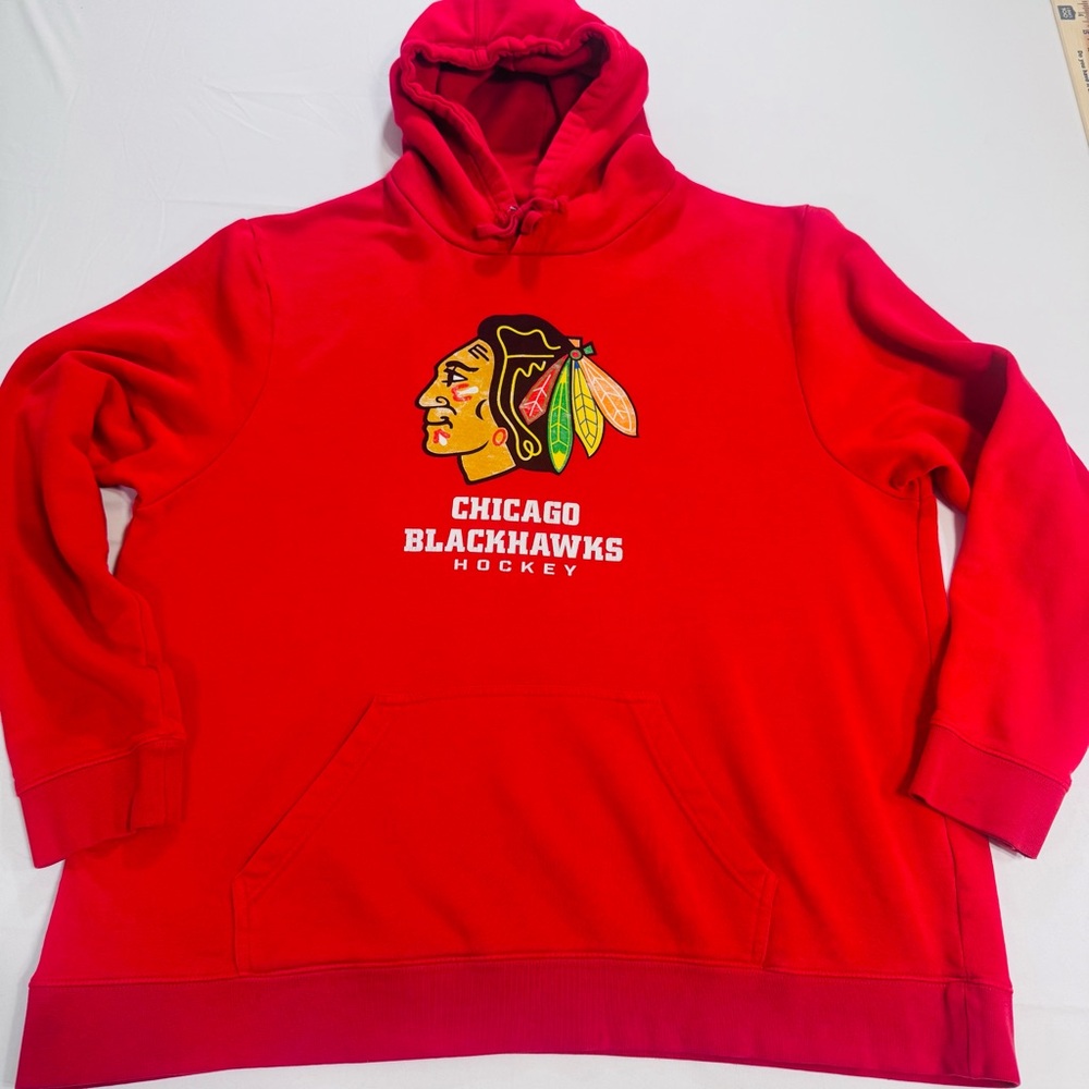 Red Chicago Blackhawks NHL Hoodie, *XL, GUC